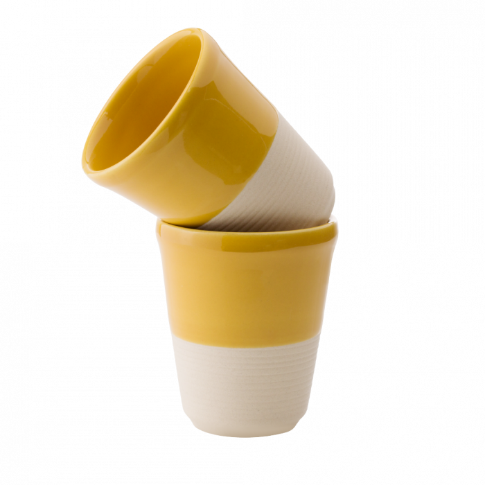 Pahar Arhitect Galben - Pahar ceramica glazurata manual [2]