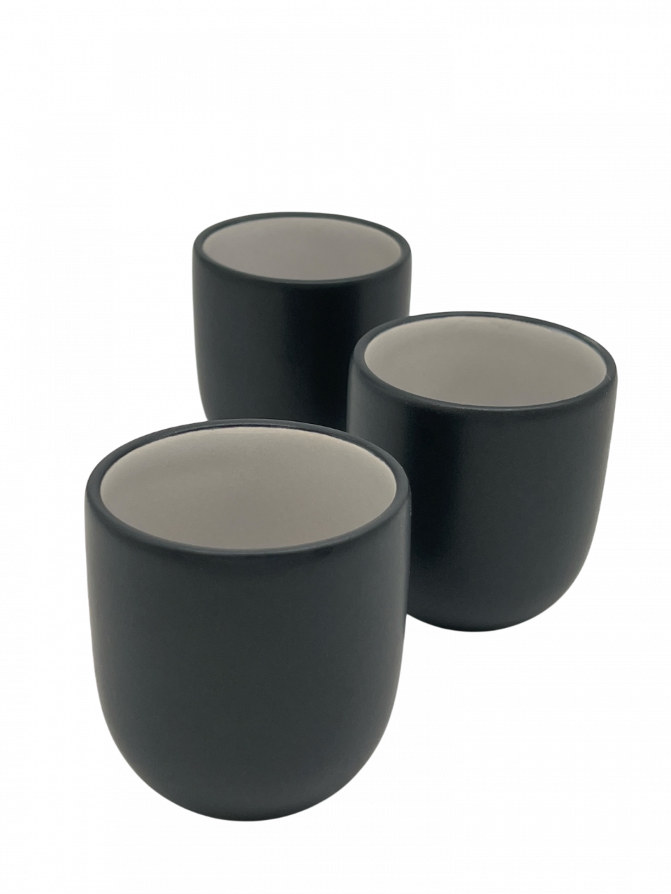 Pahar Cafea Novum Black Beauty 150ml (espresso lung cu lapte)  Negru + Gri-Crem [9]