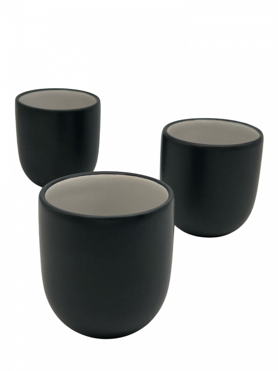 Pahar Cafea Novum Black Beauty 150ml (espresso lung cu lapte)  Negru + Gri-Crem [5]