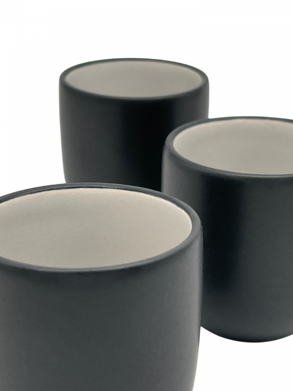 Pahar Cafea Novum Black Beauty 150ml (espresso lung cu lapte)  Negru + Gri-Crem [4]