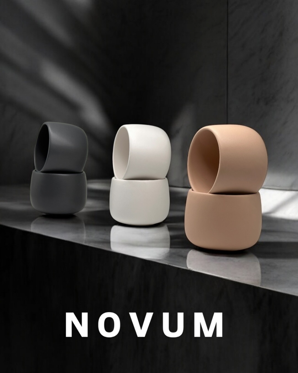Pahar cafea NOVUM Milk Foam Cappucino 330ml Flat White, Latte (culoare Alb Mat Foam) [5]