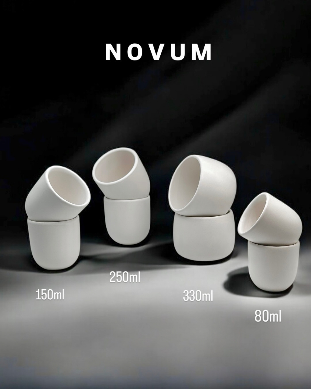 Pahar cafea NOVUM Milk Foam Cappucino 330ml Flat White, Latte (culoare Alb Mat Foam) [4]