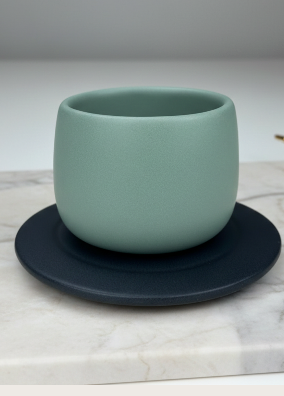 Pahar cafea NOVUM Mint Green Cappucino 330ml Flat White, Latte [6]