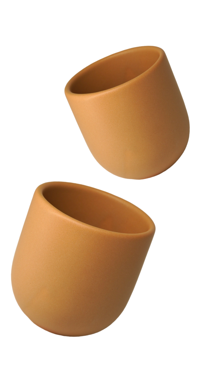 Pahar Cafea Novum (Ocru Galben Pal, 250ml) Gresie Glazuratã Manual [2]