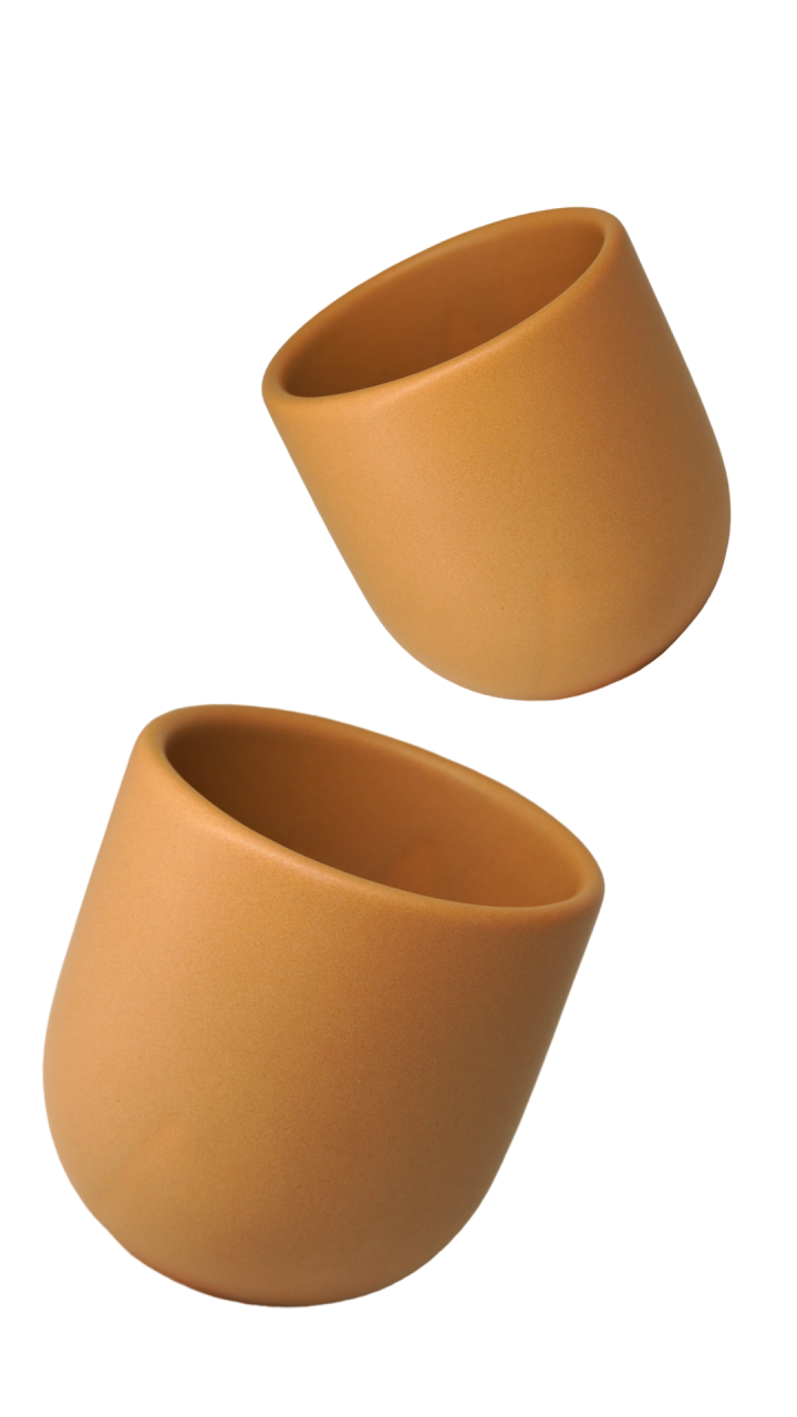 Pahar Cafea Novum (Ocru Galben Pal, 250ml) Gresie Glazuratã Manual [3]