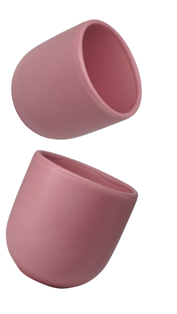 Pahar Cafea Novum Roz (Pantone Coral Pink , 250ml) Gresie Glazuratã Manual [2]