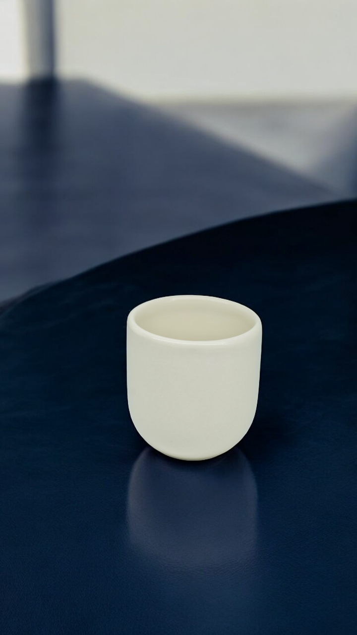 Pahar Cafea NOVUM White Jasmine 250 ml Ceramică Premium Alb Vanilie Lucios [4]