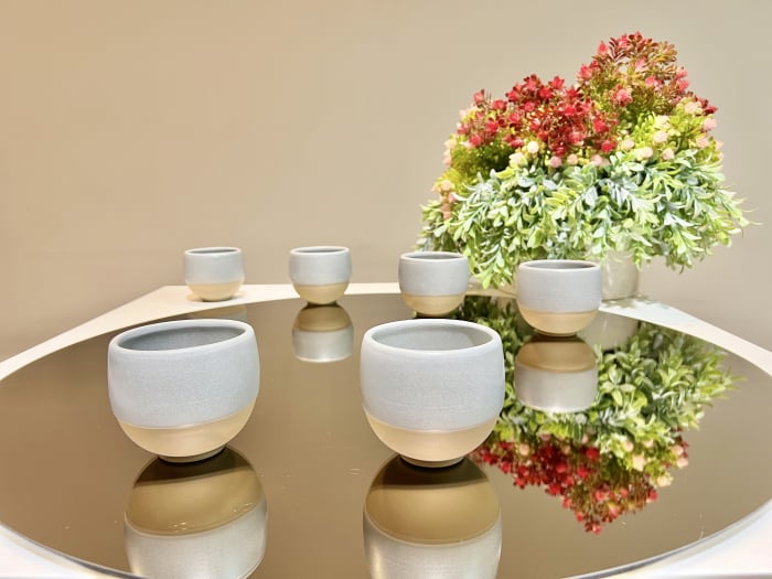 Pahar Ceramica Heritage Gri (Glazurat Manual) 300ml [5]