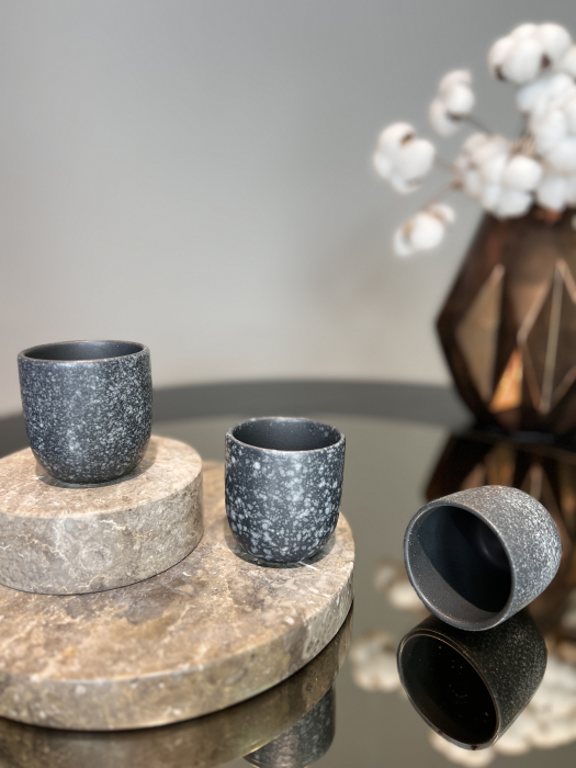 Pahar Ceramica Senso Novum (Granit-Negru, Mat, 150ml) Gresie Glazuratã Manual [2]