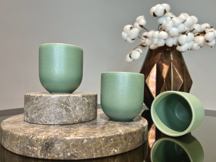 Pahar Cafea Novum (Verde Menta Pudrat-Mat, 150ml) Gresie Glazuratã Manual [8]