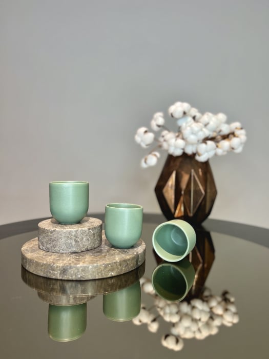 Pahar Ceramica Senso Novum (Verde Menta Pudrat-Mat, 250ml) Gresie Glazuratã Manual [7]