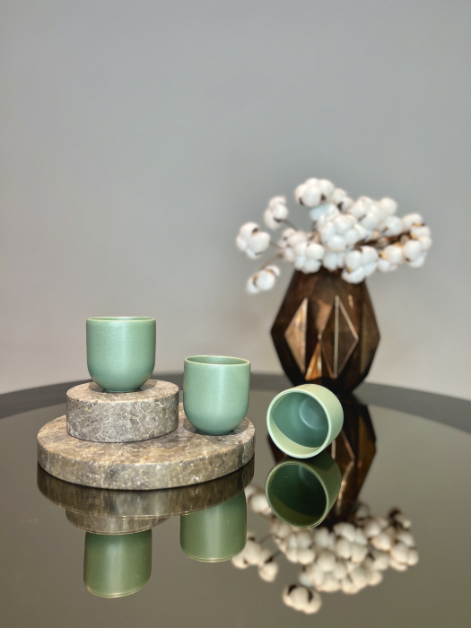 Pahar Cafea Novum (Verde Menta Pudrat-Mat, 150ml) Gresie Glazuratã Manual [7]