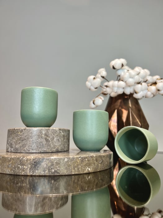 Pahar Ceramica Senso Novum (Verde Menta Pudrat-Mat, 250ml) Gresie Glazuratã Manual [2]