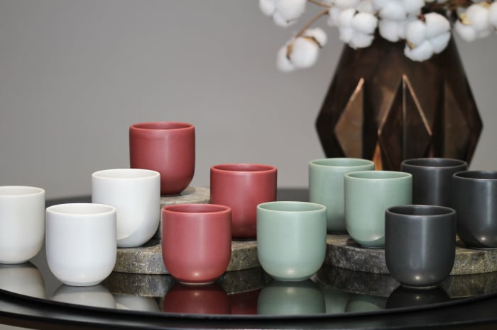 Pahar Ceramica Senso Novum (Verde Menta Pudrat-Mat, 250ml) Gresie Glazuratã Manual [10]