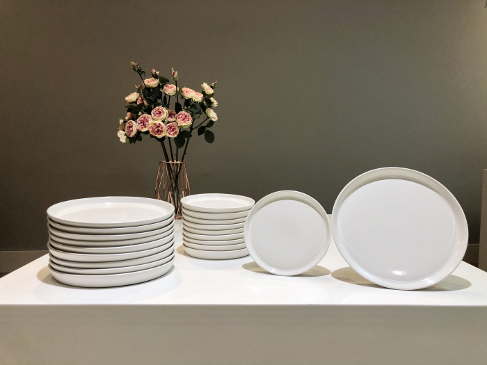 Set Farfurii 18 piese Albe Casablanca: 6 Farfurii Mari, 6 Desert & 6 Boluri - Ceramică Manuală de Lux [10]