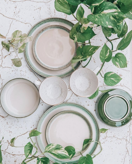 Set 18 Piese Ceramica Premium Infinity Green -  glazurare manuala [3]