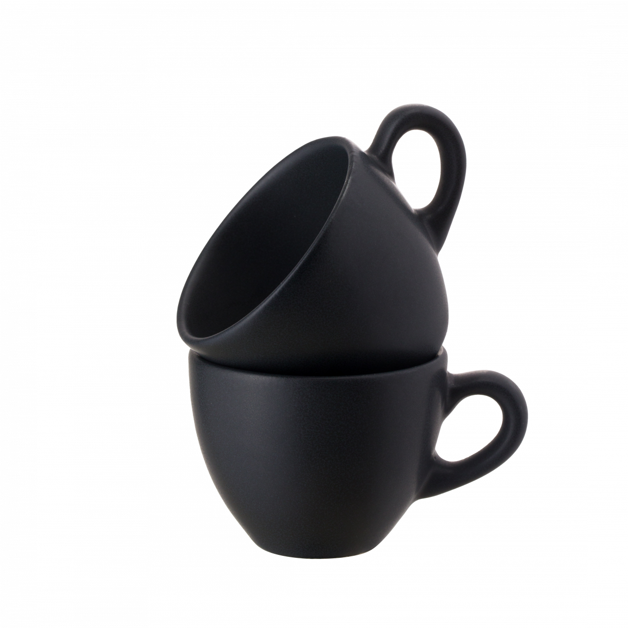 Set 200 Cesti + 200 Farfurii Cafea Vulcano (100 Cescã Espresso 70ml, 100 Ceașcă Cappuccino 200ml, 200 Farfurii ) Negru Mat Carbon [8]