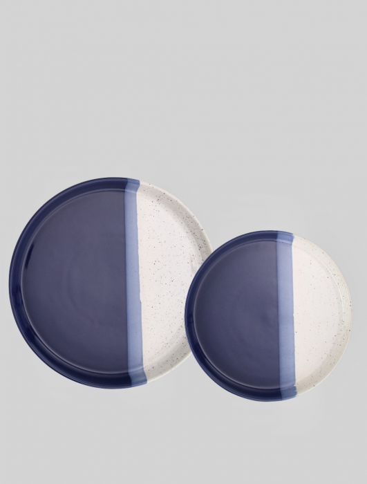 Set 2 Farfurii Artizan Albastru Arhitect ( 1 Farfurie 25 cm 1 Farfurie 20 cm ) [10]