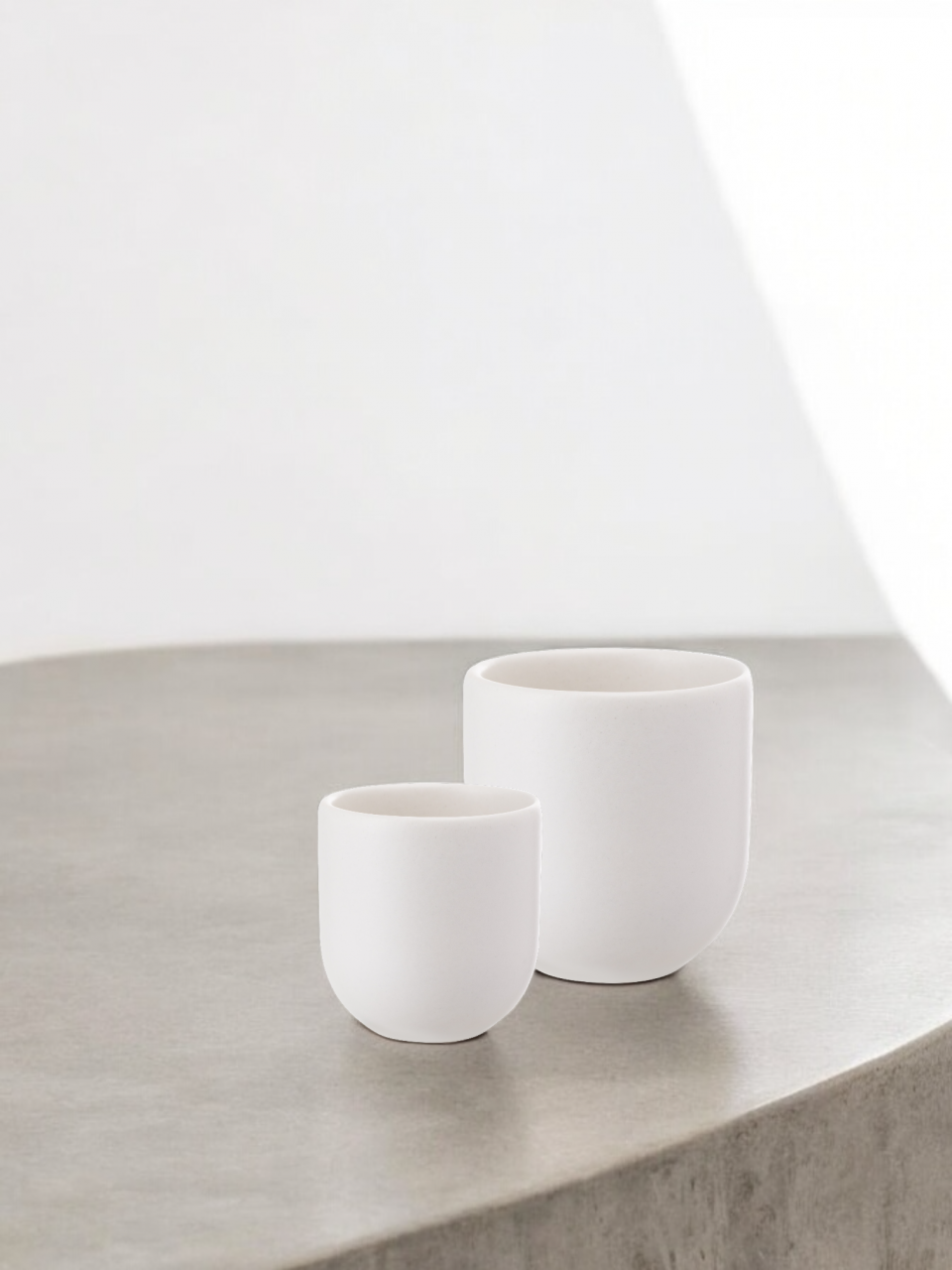 SET 2 PAHARE CAFEA NOVUM ALB MAT (1 PAHAR 150ML, 1 PAHAR 75ML) [5]