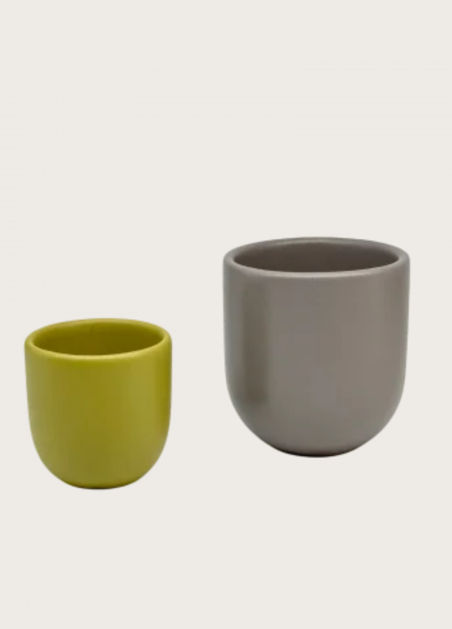 Set Cești Pahare Cafea NOVUM Springtime Gri Galben Verde [5]