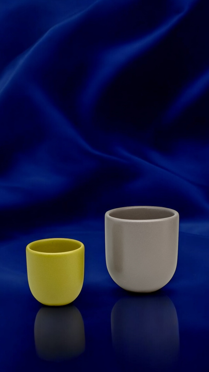 Set Cești Pahare Cafea NOVUM Springtime Gri Galben Verde [5]
