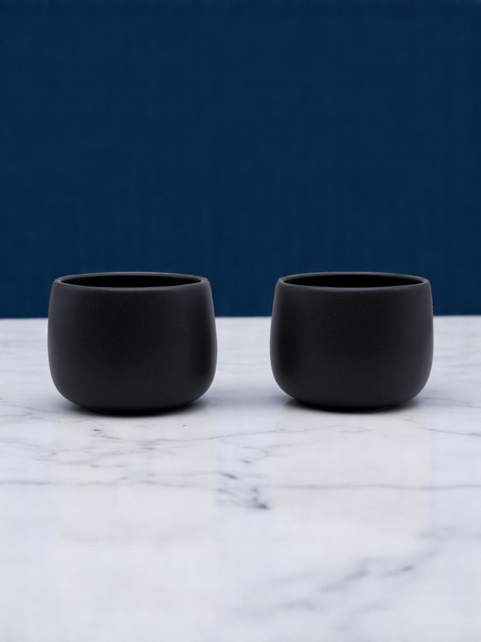 Set 2 Pahare Cafea NOVUM Vulcano Cappucino (Negru Carbon Mat 330ml) Flat White, Latte, Cappucino [5]