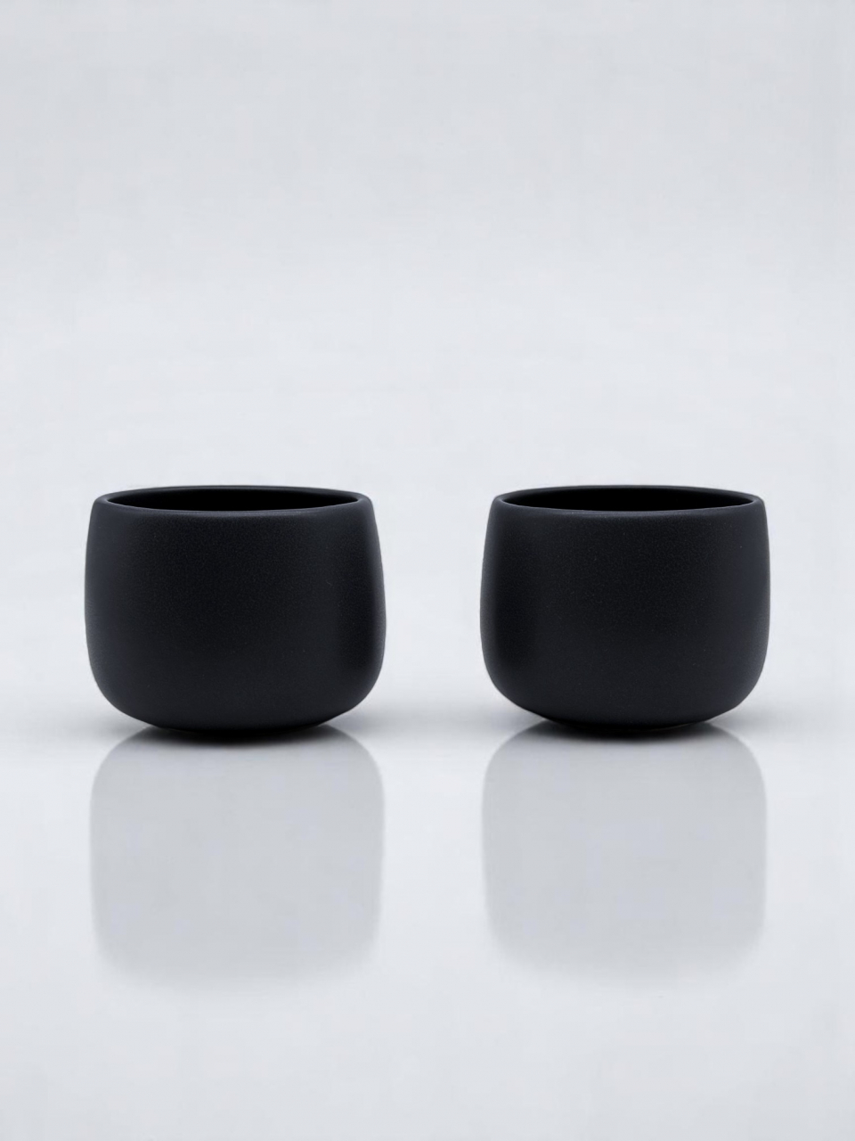 Set 2 Pahare Cafea NOVUM Vulcano Cappucino (Negru Carbon Mat 330ml) Flat White, Latte, Cappucino [2]