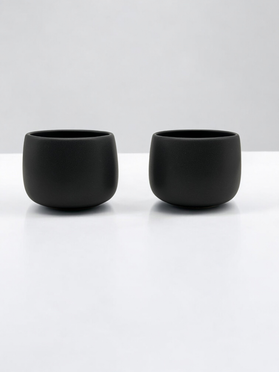 Set 2 Pahare Cafea NOVUM Vulcano Cappucino (Negru Carbon Mat 330ml) Flat White, Latte, Cappucino [10]