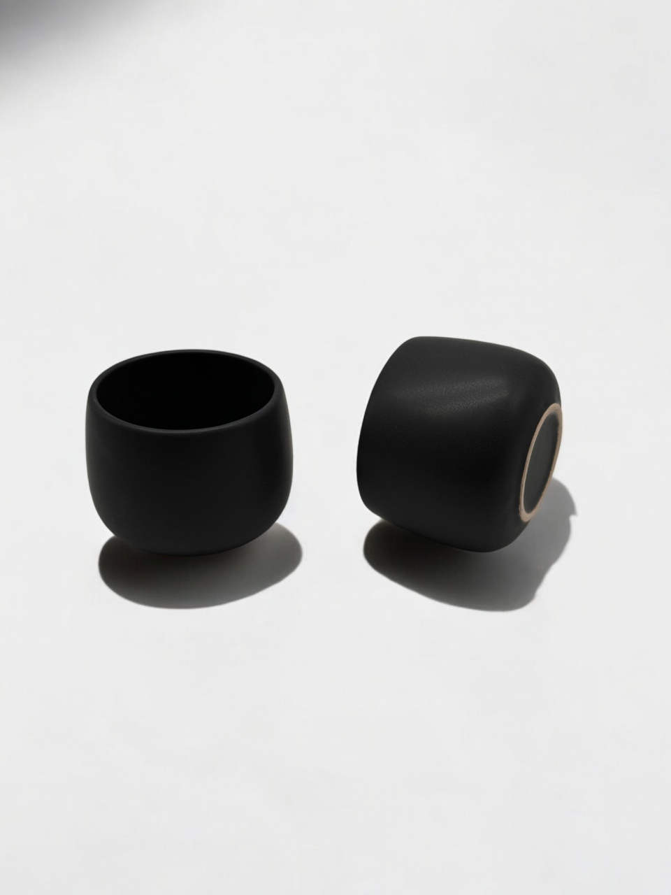 Set 2 Pahare Cafea NOVUM Vulcano Cappucino (Negru Carbon Mat 330ml) Flat White, Latte, Cappucino [8]