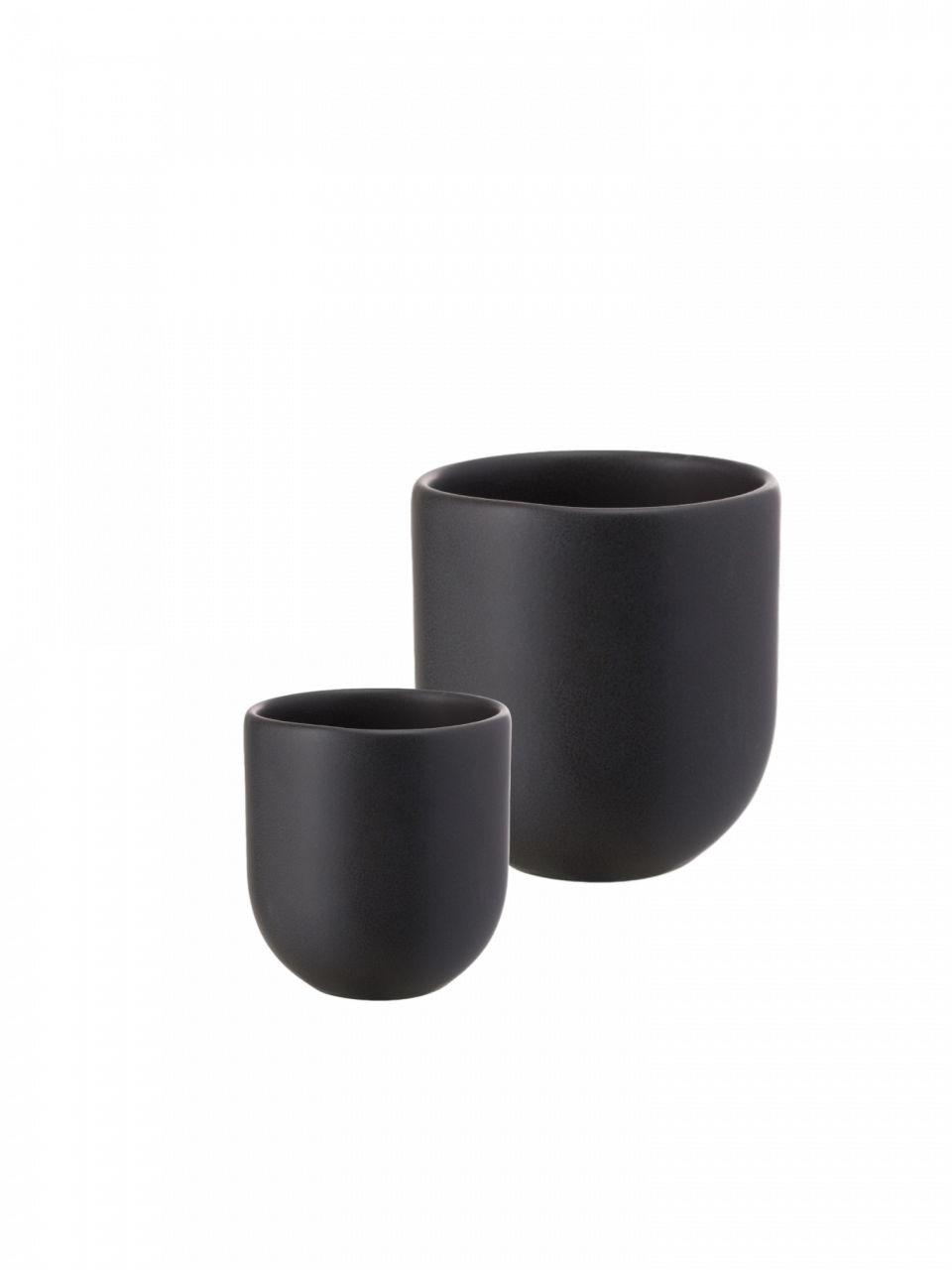 SET 2 PAHARE CAFEA VULCANO NEGRU CARBON MAT (1 PAHAR 250ML, 1 PAHAR 75ML) [3]