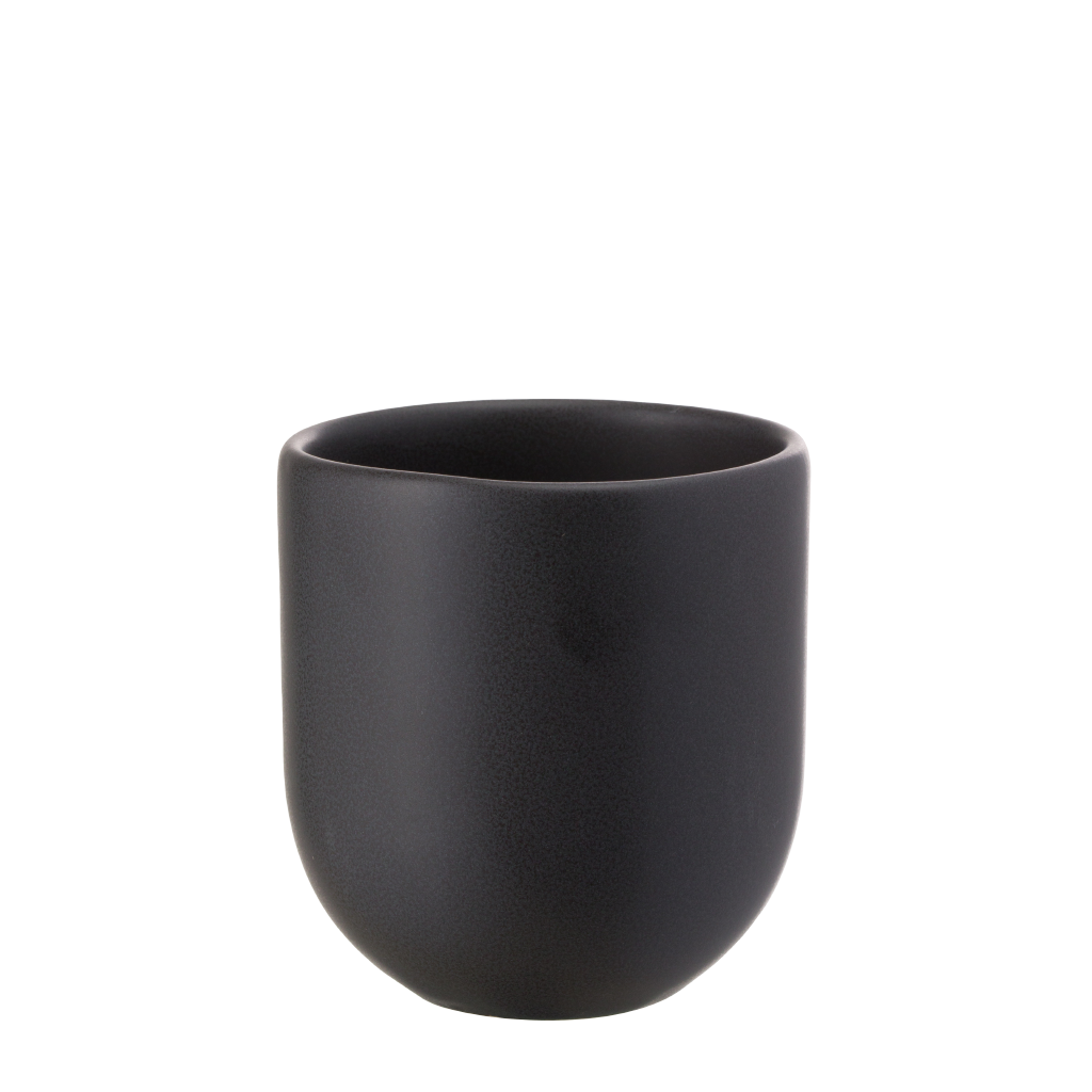 SET 2 PAHARE CAFEA VULCANO NEGRU CARBON MAT (1 PAHAR 250ML, 1 PAHAR 75ML) [6]