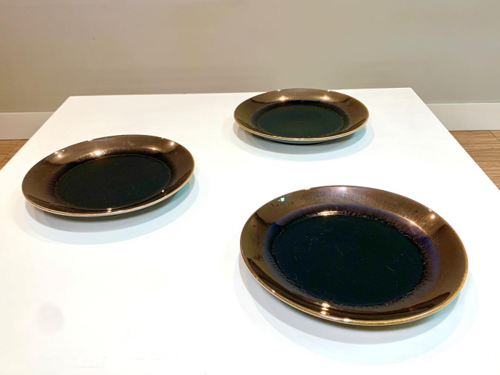 Set 3 Piese AGORA Negru Cupru Lucios ( Farfurie 26 cm, Farfurie 20 cm, Bol 16 cm 450 ml ) [9]