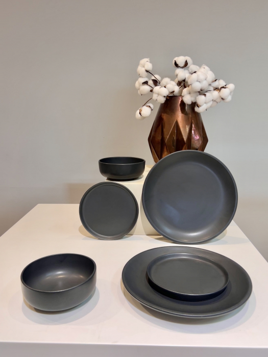 Set 2 Piese Vulcano DUO Lucios (Platou 29cm+Farfurie Lucioasa 20cm) [6]