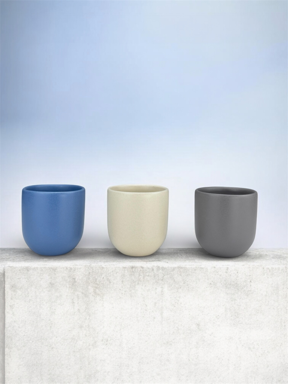 Set 3 cești cafea Pahare Novum Trio Aurora, glazură mată, 250ml [2]