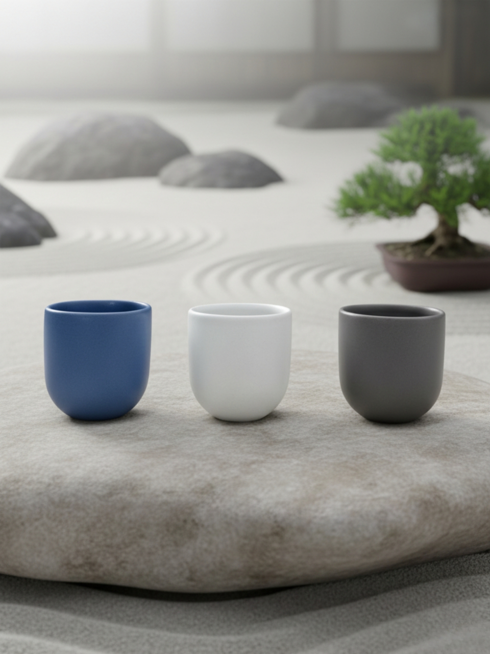 Set 3 cești cafea Pahare Novum Trio Nimbus, glazură mată, 250ml [2]