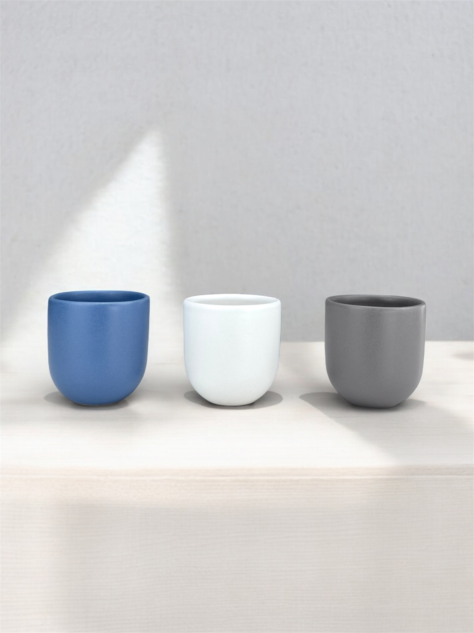 Set 3 cești cafea Pahare Novum Trio Nimbus, glazură mată, 250ml [3]