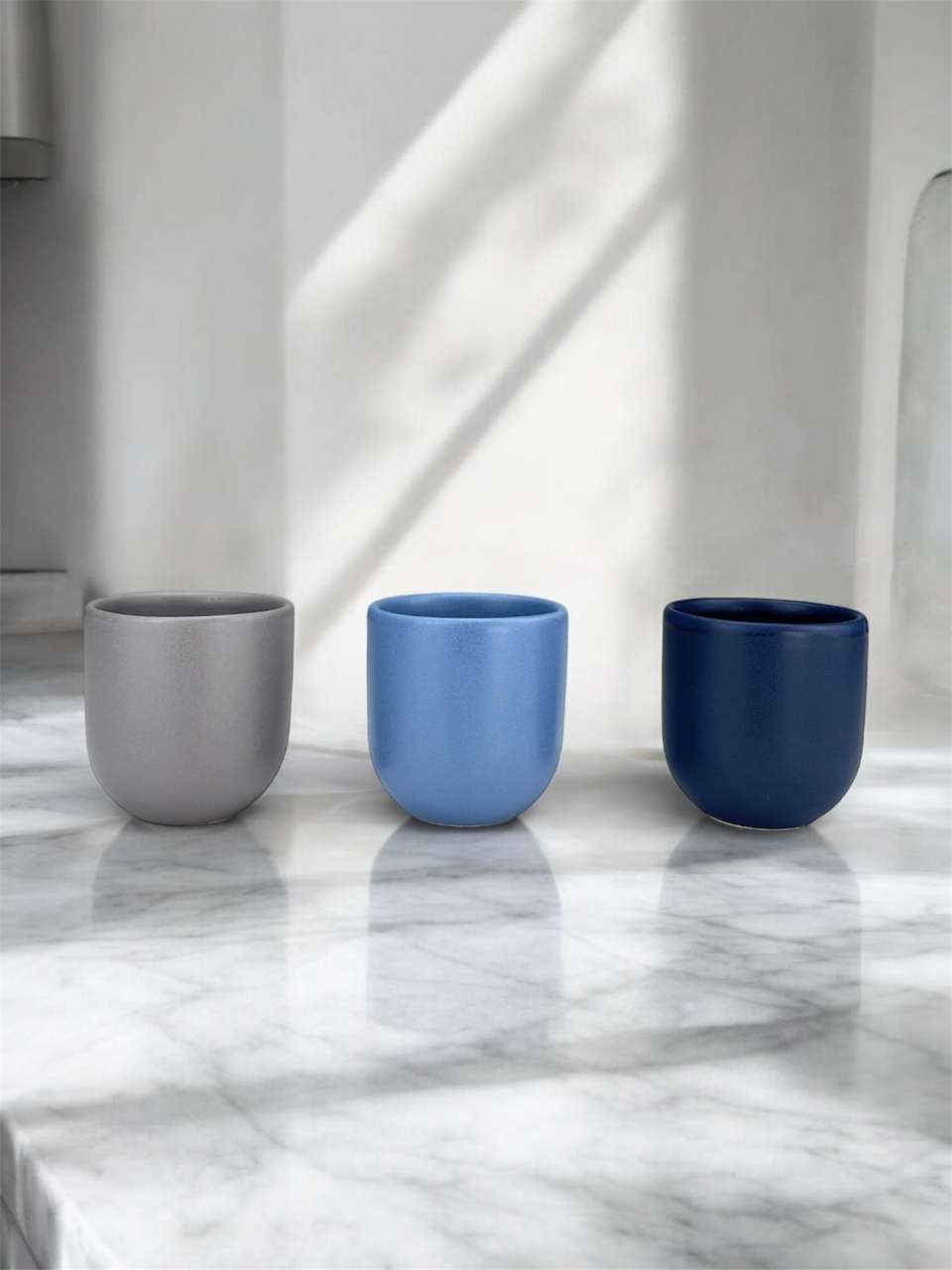 Set 3 cești cafea Pahare Novum Trio Nordic, glazură mată, 250ml [3]