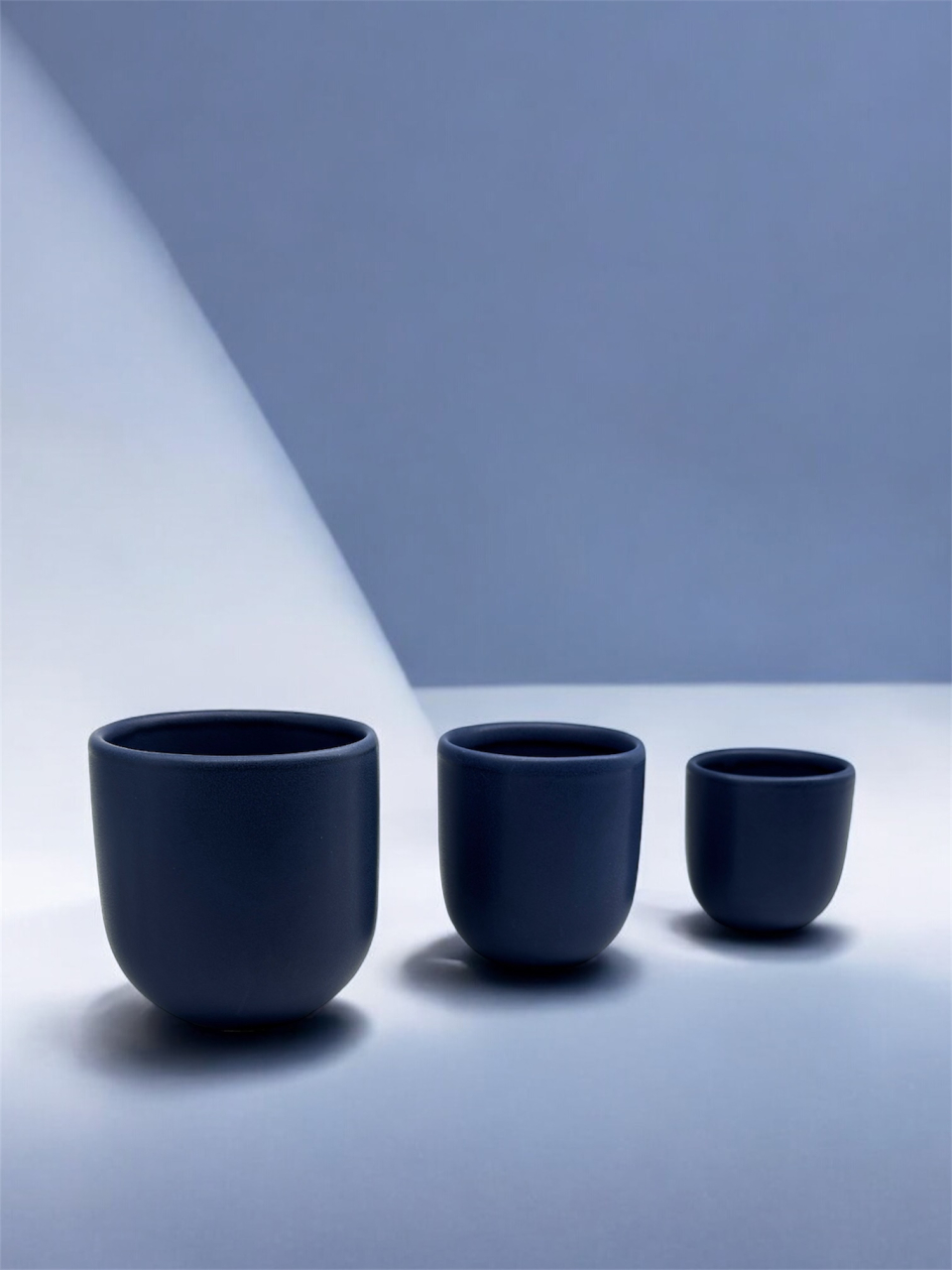 Set 3 Pahare Cafea NOVUM Velaris Negru Cerneala Indigo Ceramică Negru Indigo [4]
