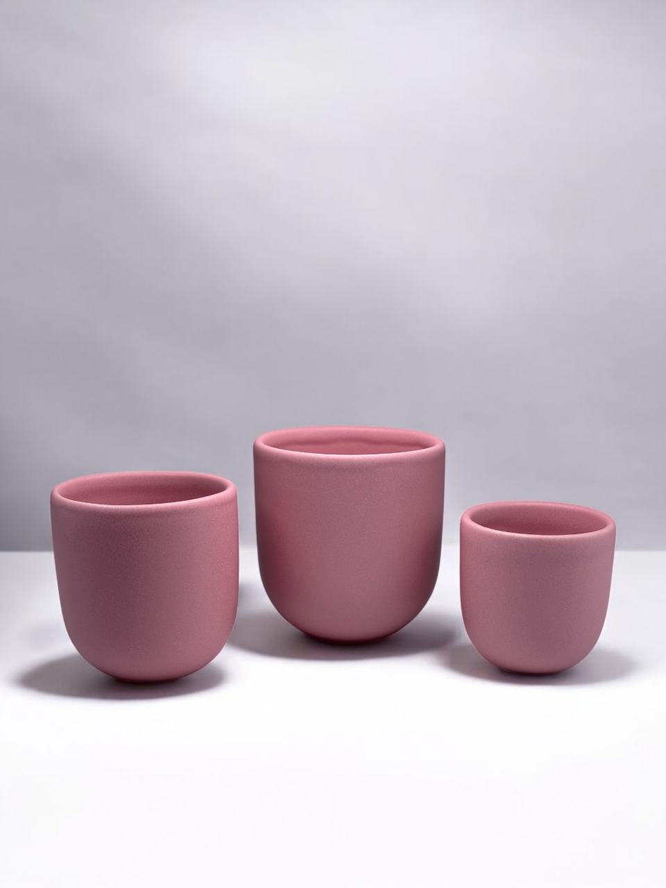 Set 3 Cești Cafea NOVUM Pink Forever Mom – Ceramică Mată Roz [3]