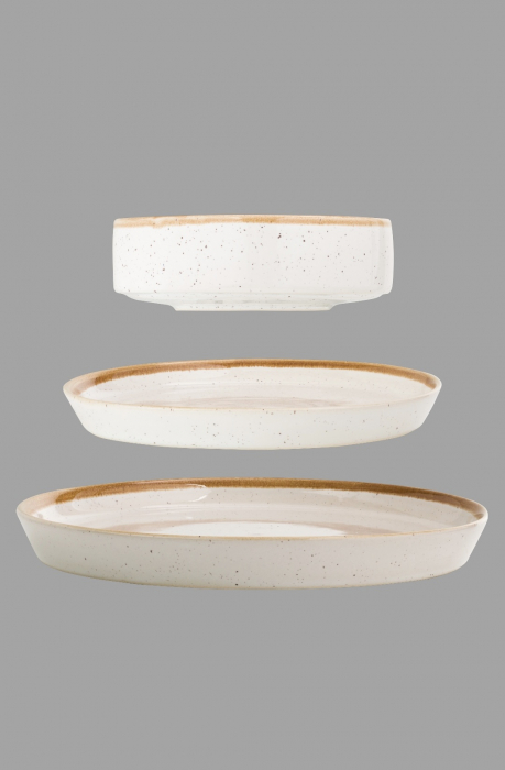 Set 18 Piese Farfurii Sand Dune ( Farfurie 25 cm, Farfurie 20 cm, Bol 15 cm 400 ml ) [9]