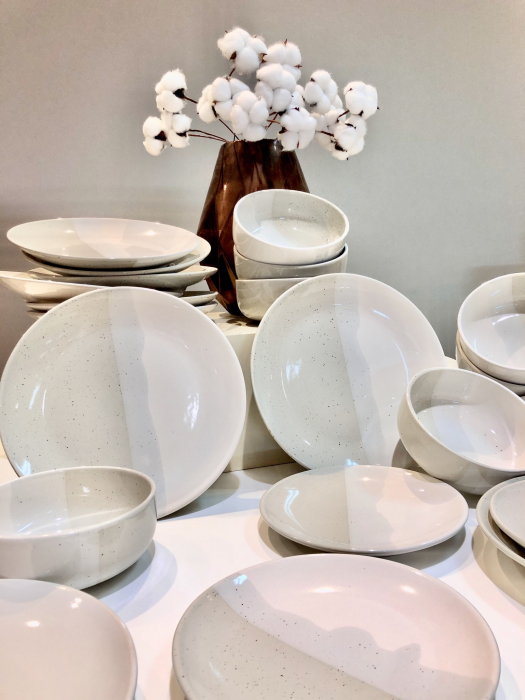 Set 3 Piese Artizan (Gri) (Farfurie  Mare, Farfurie Micã & Bol) [2]