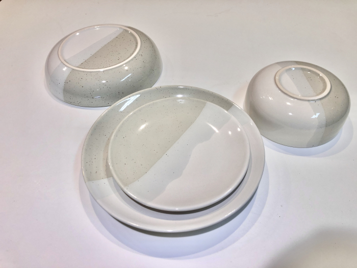 Set 3 Piese Artizan (Gri) (Farfurie  Mare, Farfurie Micã & Bol) [8]