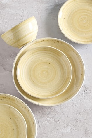 Set 3 Piese Tera Celis Galben-Ocru ( Farfurie Mare 26cm, Farfurie Mica 21cm, Bol 450ml ) [3]
