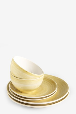 Set 3 Piese Tera Celis Galben-Ocru ( Farfurie Mare 26cm, Farfurie Mica 21cm, Bol 450ml ) [2]
