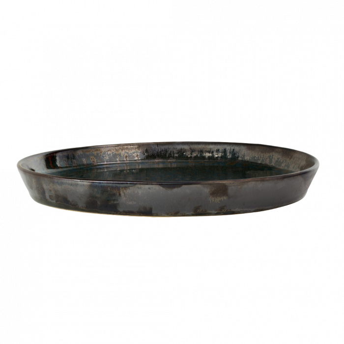 Set 108 Piese Verometal Glazura Albastru Verde Metalic Bronz Metalic Gri, Mat Argintiu ( Farfurie 25 cm, Farfurie 20 cm si Bol 450 ml ) [9]