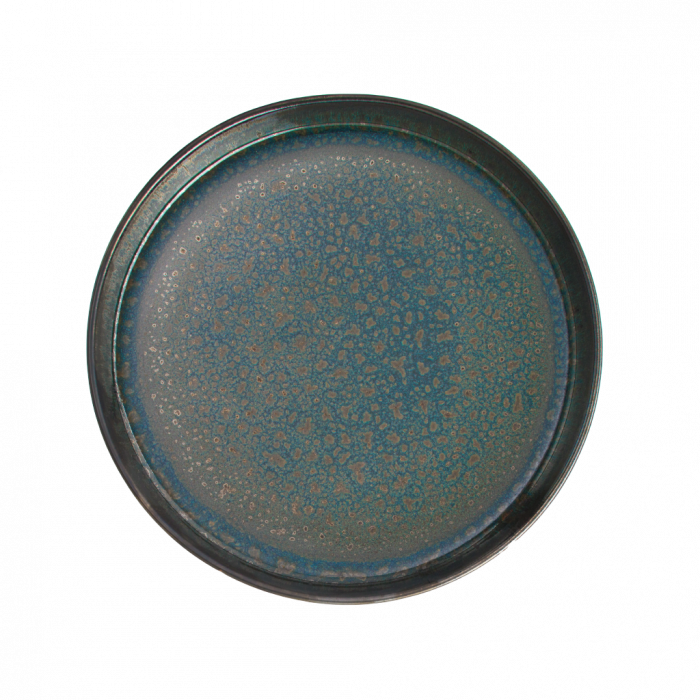 Set 108 Piese Verometal Glazura Albastru Verde Metalic Bronz Metalic Gri, Mat Argintiu ( Farfurie 25 cm, Farfurie 20 cm si Bol 450 ml ) [3]