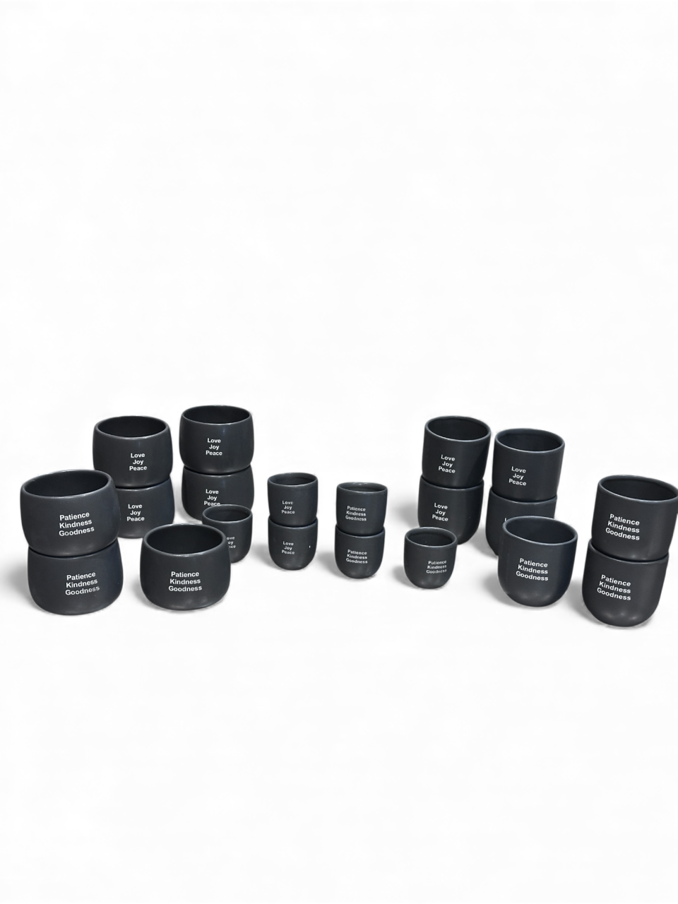 Set 30 Cesti Cafea tip Pahare NOVUM Gresie Glazurata, Diferite Marimi si Culori de Glazuri [5]