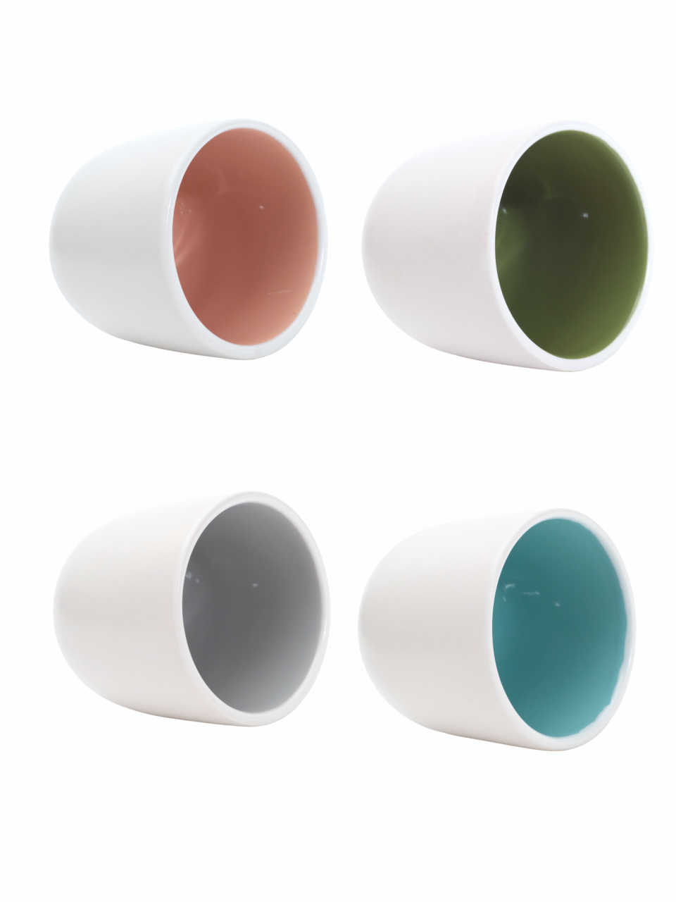 Set 4 Pahare Cafea Novum Summer 150ml  si 250ml(Verde, Gri, Corai, Albastru) [2]