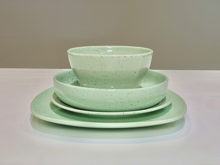 Set 4 Piese Mineral Verde Cu Picatele [4]