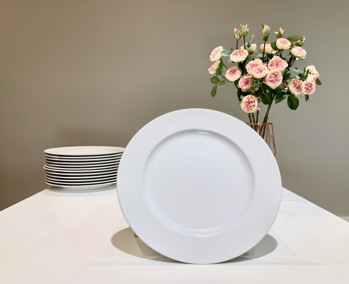 Set 6 Farfurii Mari Întinse Soleil Alb ( 27 cm diametru) [5]